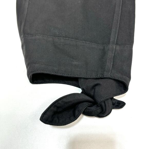 7 For All Mankind Bow Tie Balloon Cropped Pants Black High Waist 30 - Picture 4 of 12